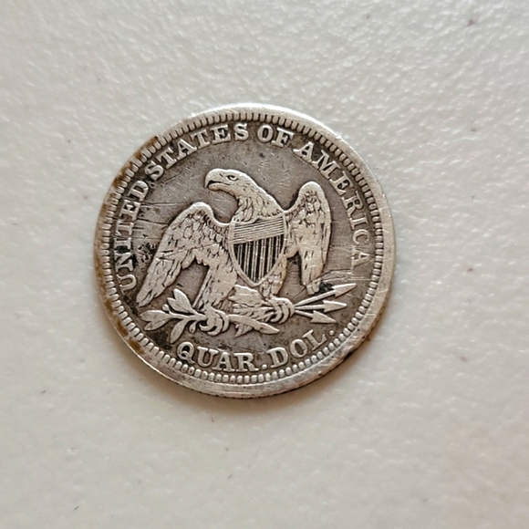 Old Silver Coin Love Token - Initials - Picture 3 of 4